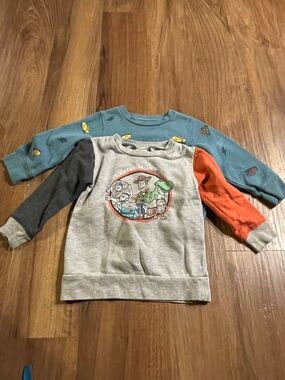 2 Kids Disney Sweatshirts Toy Story and Cars